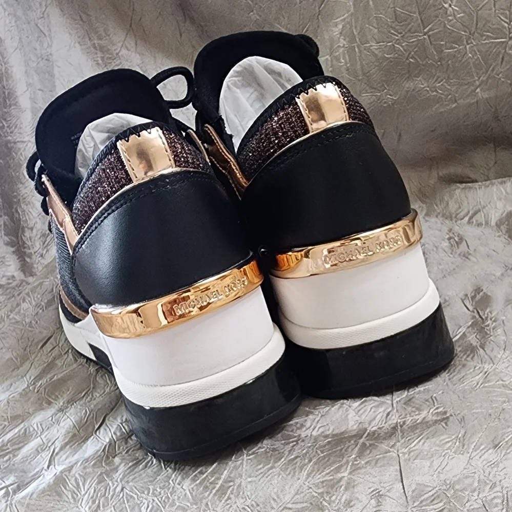 MICHAEL KORS WEDGE SNEAKERS SZ 6.5 NWT - Picture 12 of 15